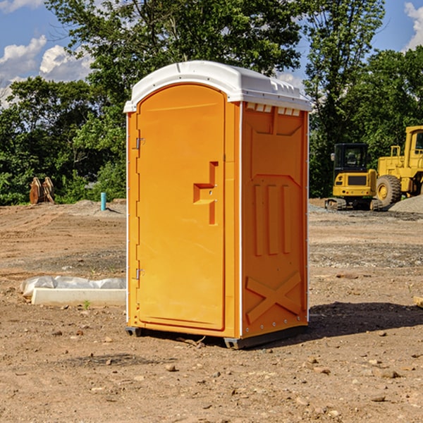 how often are the portable restrooms cleaned and serviced during a rental period in Fleischmanns